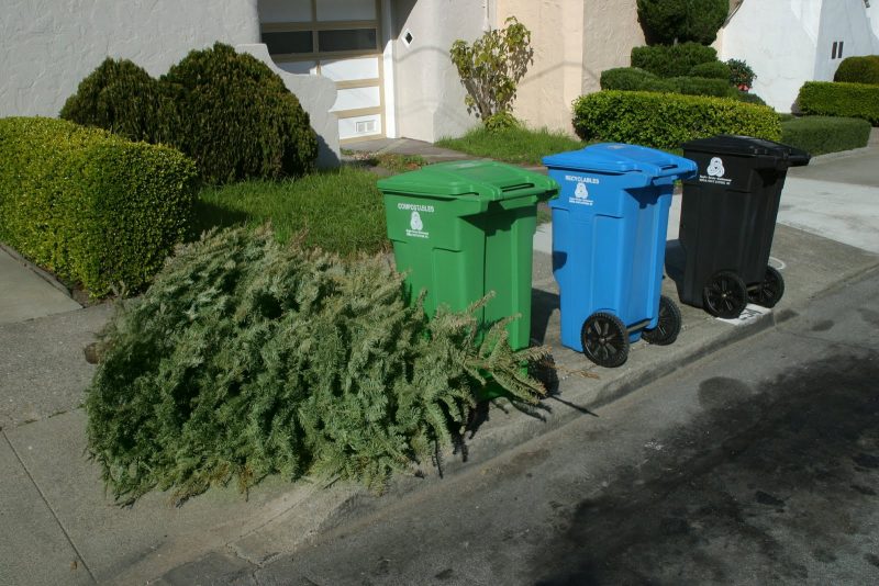 Reciclaje de árboles navideños en el condado de Los Ángeles