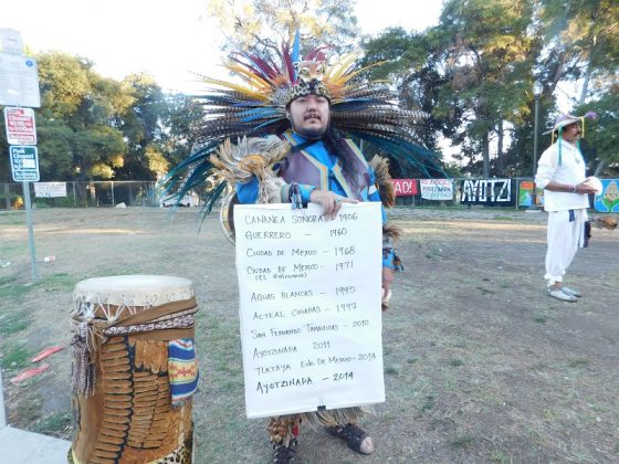 Conmemoran segundo aniversario de desaparicion de estudiantes de Ayotzinapa en Los Angeles