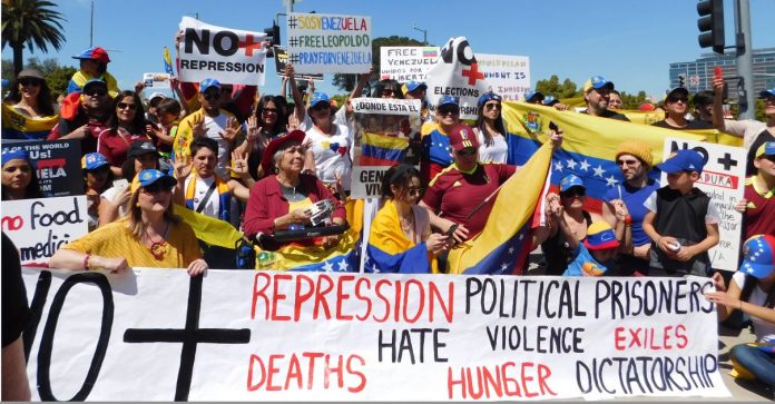 Venezolanos en Los Angeles dijeron presente en protesta mundial