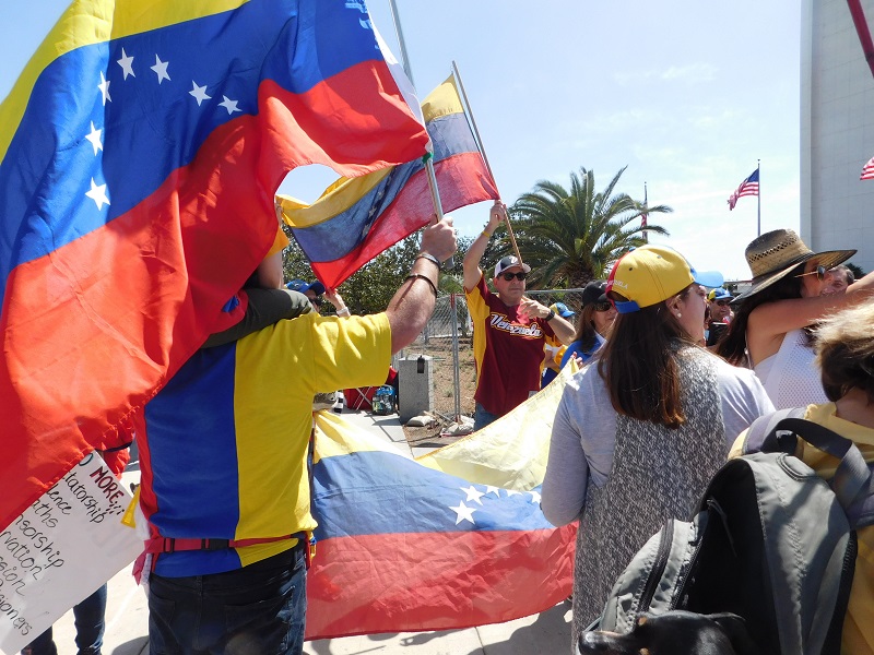 Venezolanos en Los Angeles dijeron presente en protesta mundial