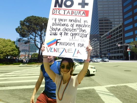 Venezolanos en Los Angeles dijeron presente en protesta mundial