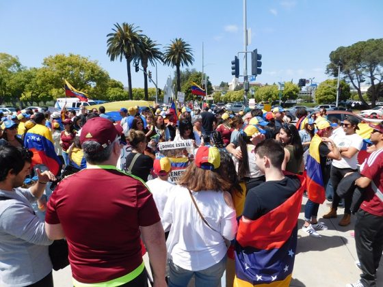 Venezolanos en Los Angeles dijeron presente en protesta mundial