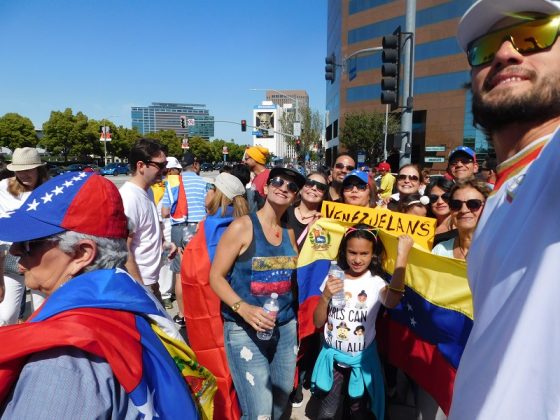 Venezolanos en Los Angeles dijeron presente en protesta mundial