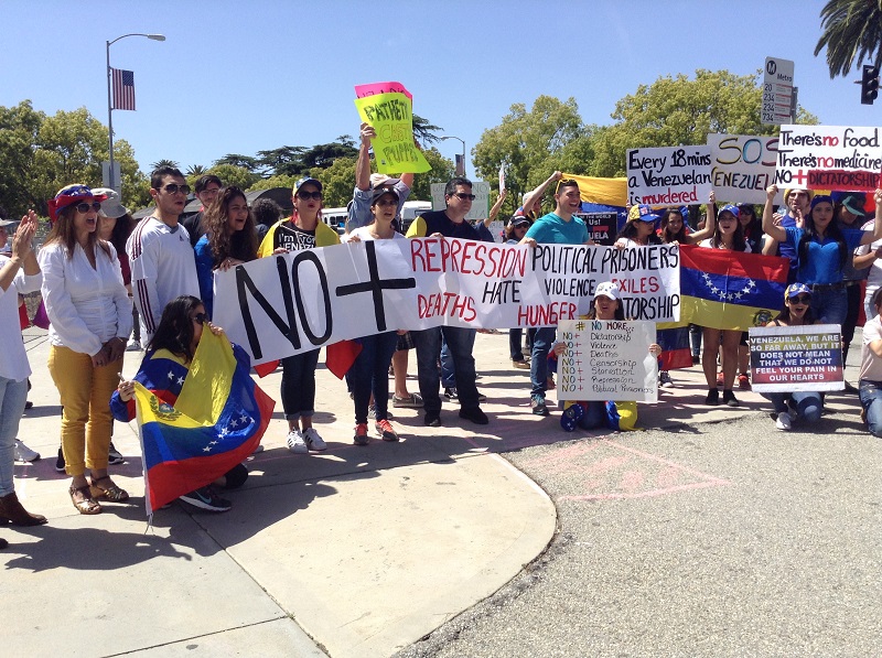 Venezolanos en Los Angeles dijeron presente en protesta mundial