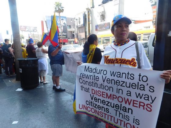 Venezolanos en LA protestaron en contra de la Constituyente