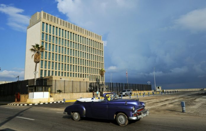 Imagen de la embajada de Estados Unidos en La Habana, el 17 de diciembre de 2015