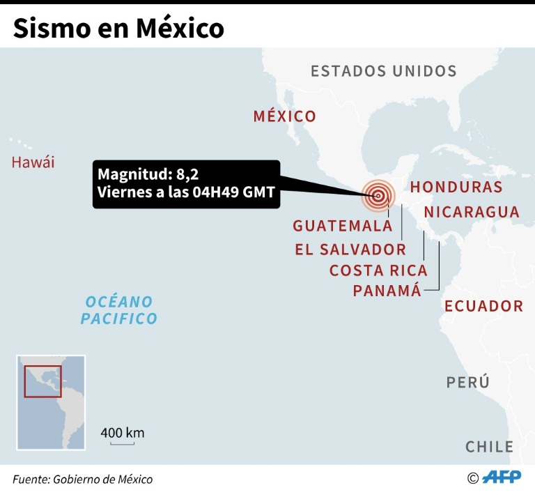Dieciséis muertos en México, golpeado por el peor sismo en 100 años