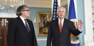 Tillerson conversa con Almagro sobre elecciones en Venezuela
