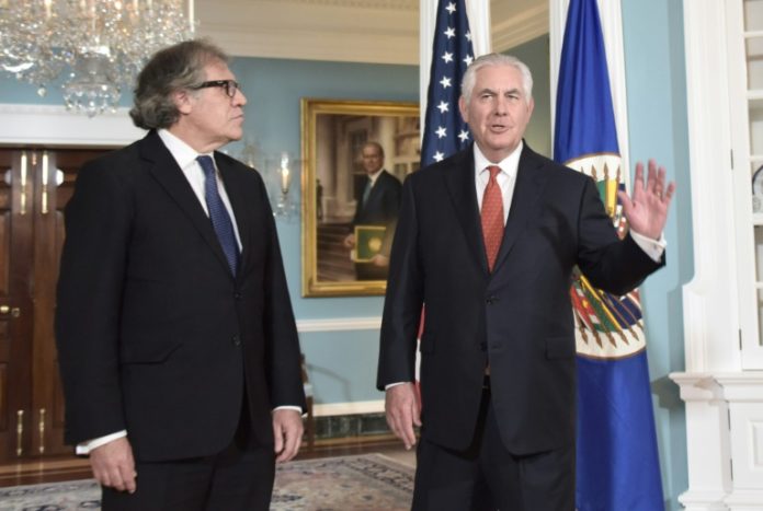 Tillerson conversa con Almagro sobre elecciones en Venezuela
