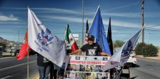 Mexicanos que combatieron por EEUU protestan en Día de los Veteranos