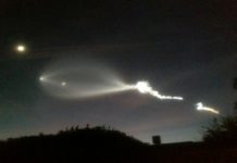 Lanzamiento de cohete SpaceX ilumina el sur de California