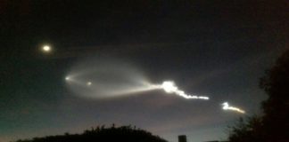 Lanzamiento de cohete SpaceX ilumina el sur de California