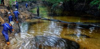 Emergencia ambiental en Colombia por fuga de petróleo / AFP