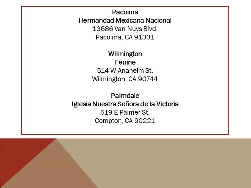 Consulado sobre Ruedas durante abril 2018 en Los Ángeles