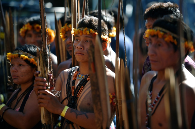 Indígenas marchan en Brasilia en reclamo de sus tierras ancestrales - 1