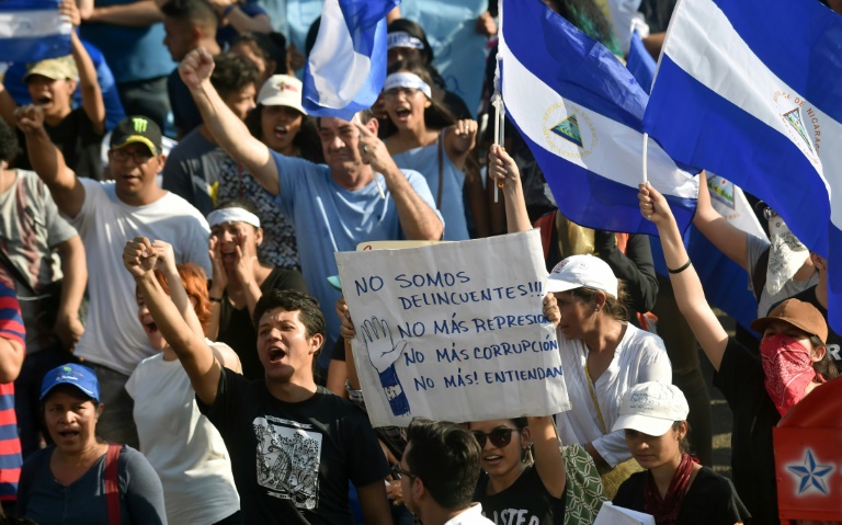 Nicaragüenses vuelven a las calles para exigir democratización y justicia - protesta