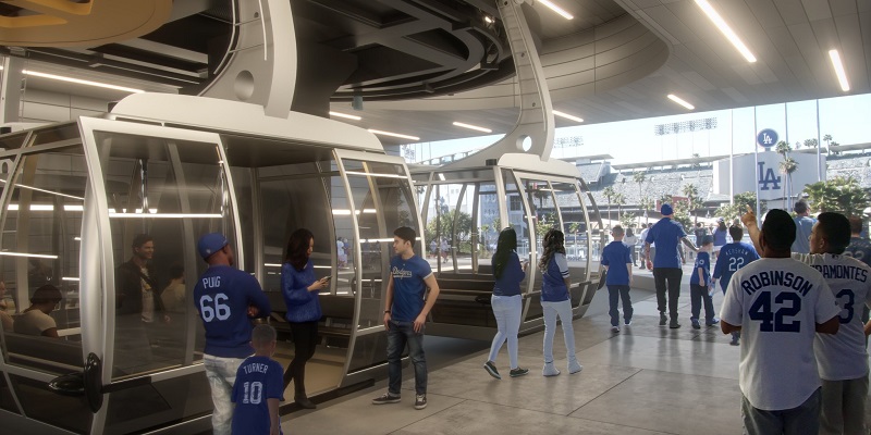 Proponen sistema de tránsito aéreo a Estadio de los Dodgers