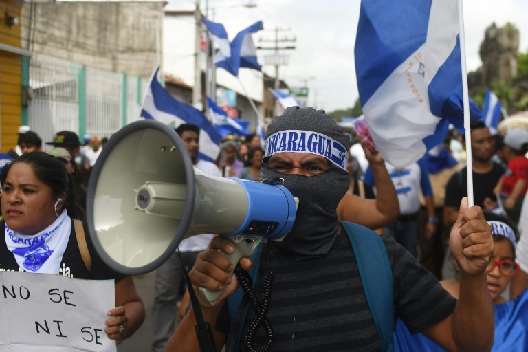 Nicaragüenses en la combativa Masaya gritan: 