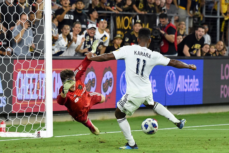 LOS ÁNGELES, CA - 26 DE JULIO: LA Galaxy contra Los Ángeles FC el 26 de julio de 2018 en el estadio de Banc of California en Los Ángeles, California. (Foto de Juan Ocampo / LAFC a través de Bernstein Associates Inc.)