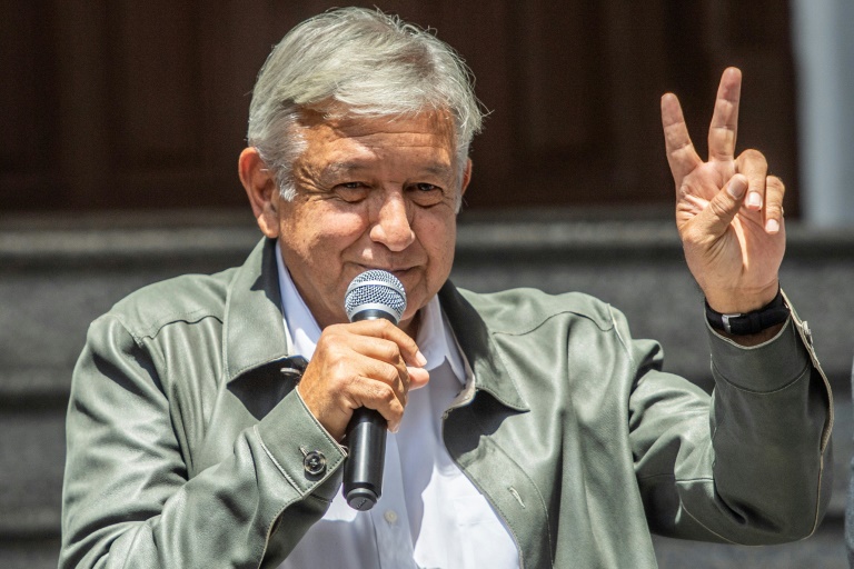 El presidente electo de México, el izquierdista Andrés Manuel López Obrador, el 23 de julio de 2018 en conferencia de prensa en Ciudad de México © AFP Pedro PARDO