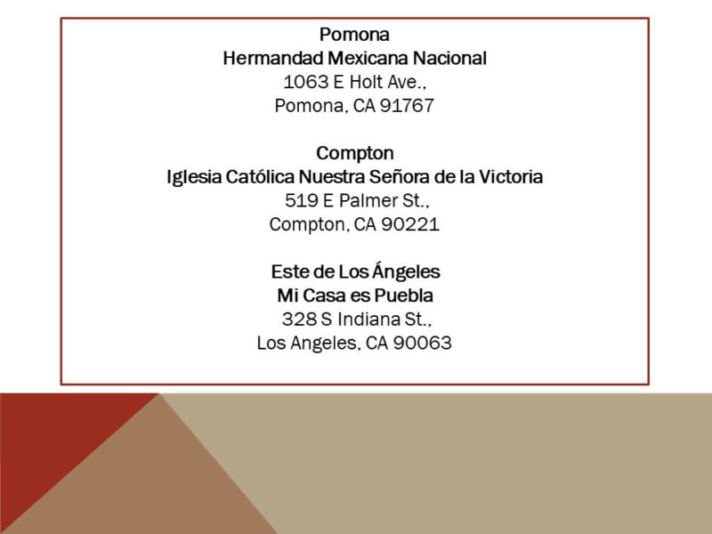 Consulado sobre Ruedas durante septiembre 2018 en Los Ángeles