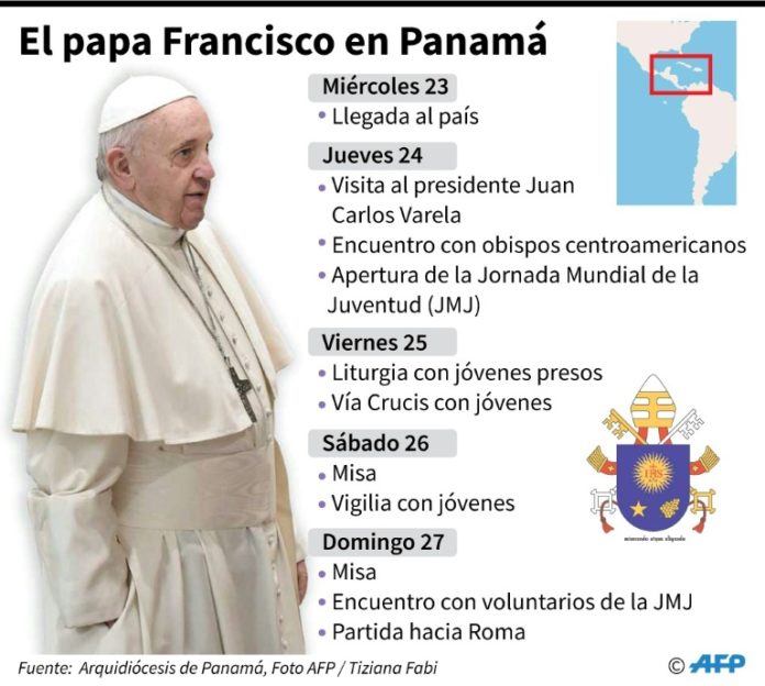 Francisco llega a Panamá en plena sacudida por crisis en Venezuela
