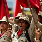 Chavistas se manifiestan en Venezuela bajo el lema del antiimperialismo