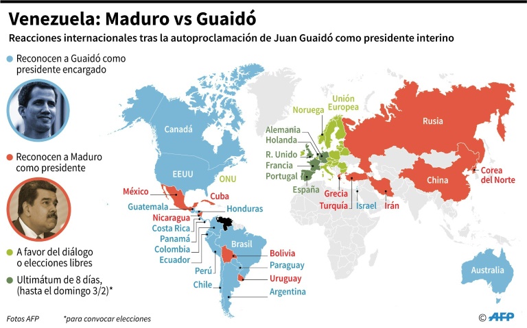 Guaidó mete más presión a Maduro con ultimátum europeo y ayuda humanitaria