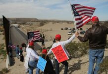Republicanos protestan en frontera de EEUU y México para exigir un nuevo muro