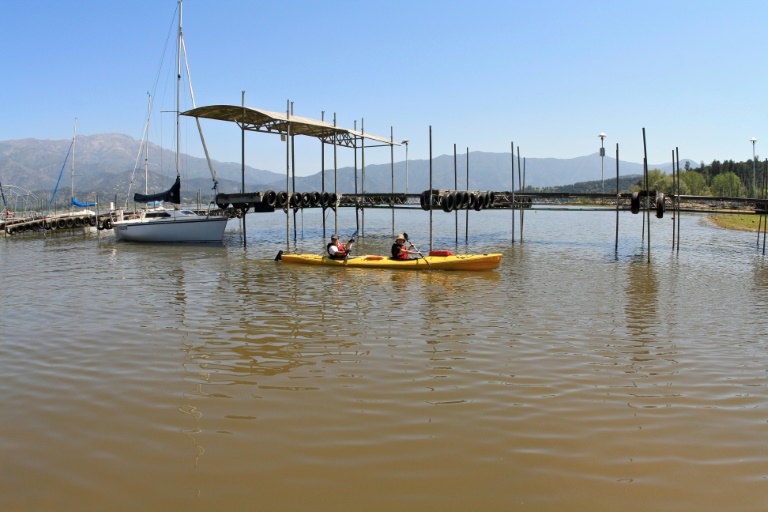 La laguna Aculeo, otrora atractivo turístico de Chile, se seca por completo - Antes