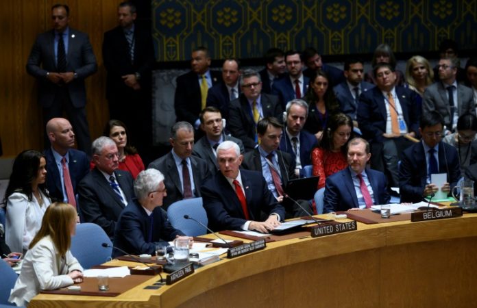 Pence pide a la ONU que reconozca a Guaidó como presidente de Venezuela