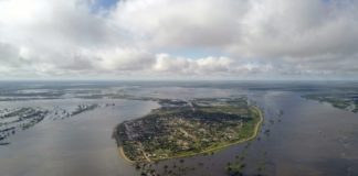 Alberdi, una ciudad paraguaya convertida en isla por las inundaciones