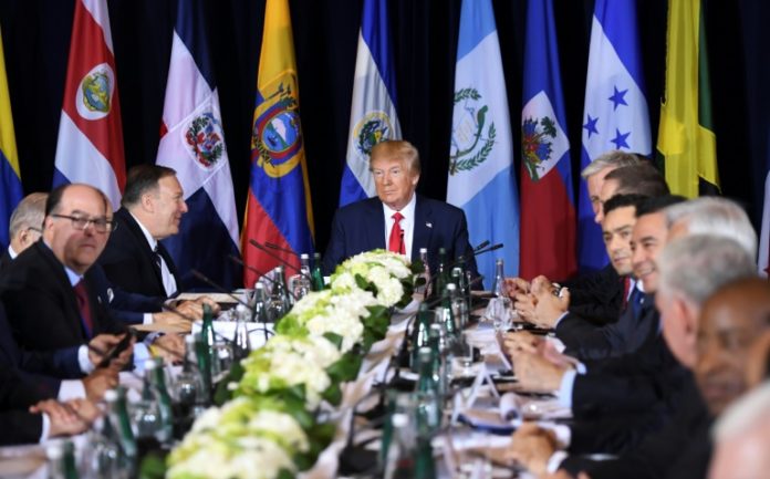 Junto a líderes latinoamericanos, Trump denuncia 