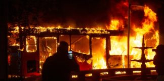 Chile bus quemado
