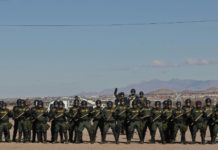La patrulla fronteriza de EEUU realiza un simulacro en la frontera con México