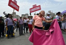 Miles de peruanos marchan en defensa de las corridas de toros y peleas de gallos