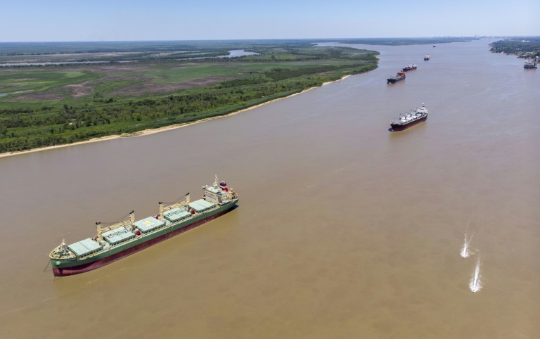 Huelga en puertos agroexportadores argentinos mantiene barcos anclados