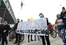 Nutrida protesta contra reforma tributaria en Colombia
