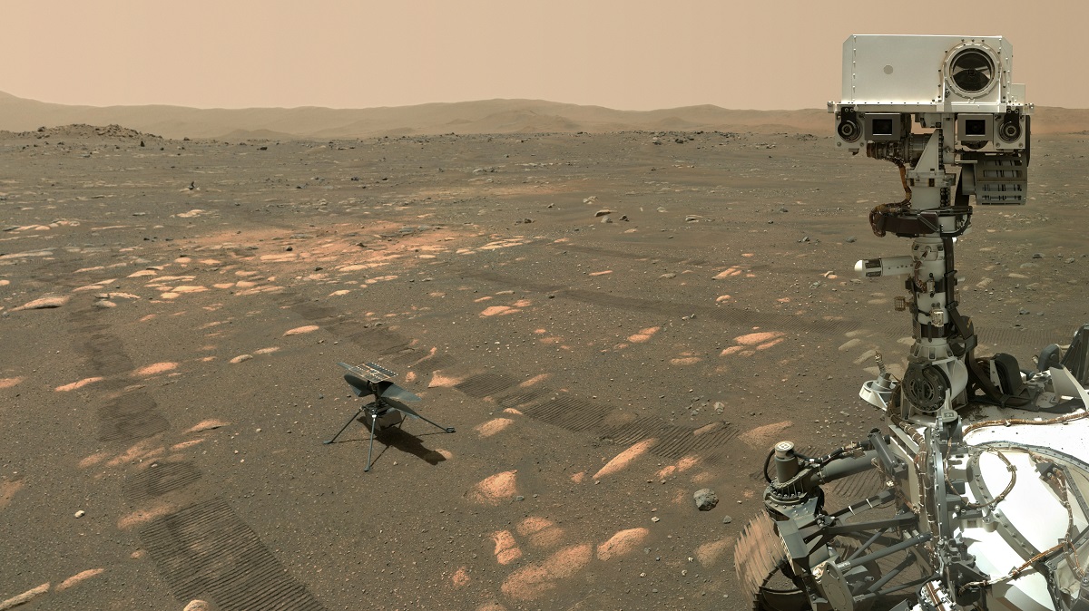 Selfie en Marte Perseverance e Ingenuity se toman una foto juntos