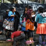 Indígenas desplazados protestan contra gobierno local en Bogotá