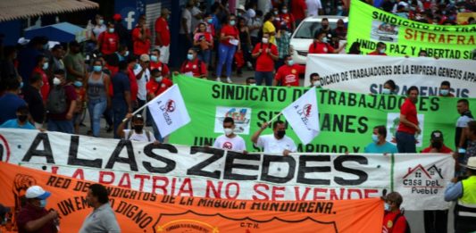 'No a las ZEDE protestan contra ‘ciudades soberanas’ en Honduras