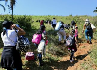 Caravana migrante se disgrega al ingresar a Guatemala