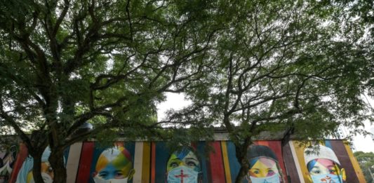 La salud también inspira el arte callejero de Sao Paulo