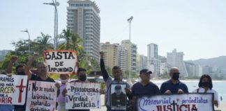 Protestan en México por asesinato de periodista al sur del país