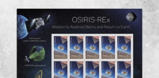 Un sello estelar USPS rinde homenaje a la misión OSIRIS-REx de la NASA