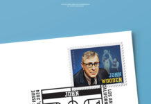 Memoria postal: el sello que celebra a John Wooden y su legado en UCLA