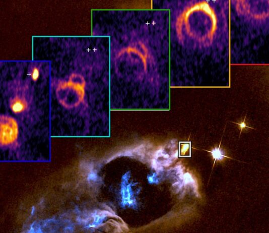 Chorros estelares revelan el pasado violento del nacimiento de una estrella joven Chorros estelares revelan el pasado violento del nacimiento de una estrella joven
