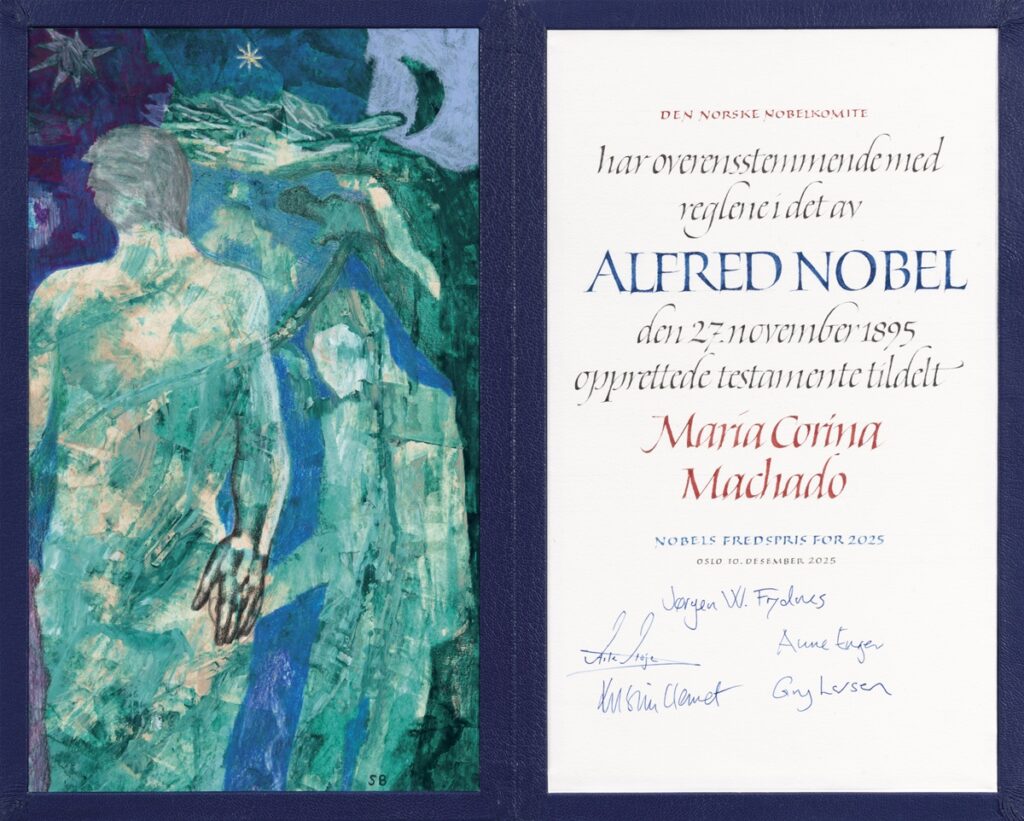 El Premio Nobel de la Paz reconoce la lucha democrática de María Corina Machado