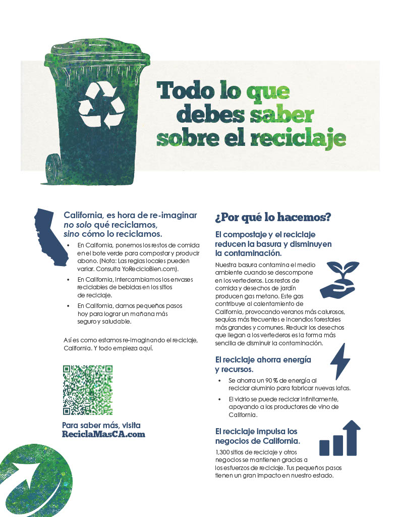Nueva plataforma en español explica cómo reciclar mejor en California